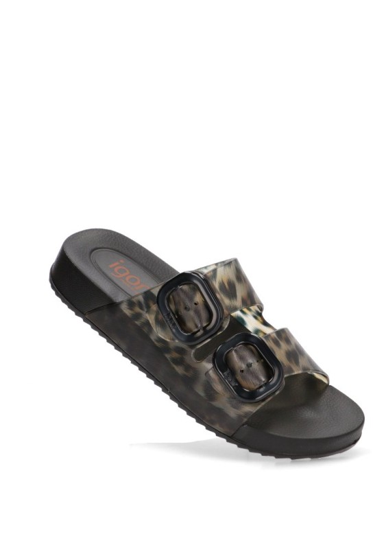 Chanclas sandalias playa mujer IGOR habana leo leopardo