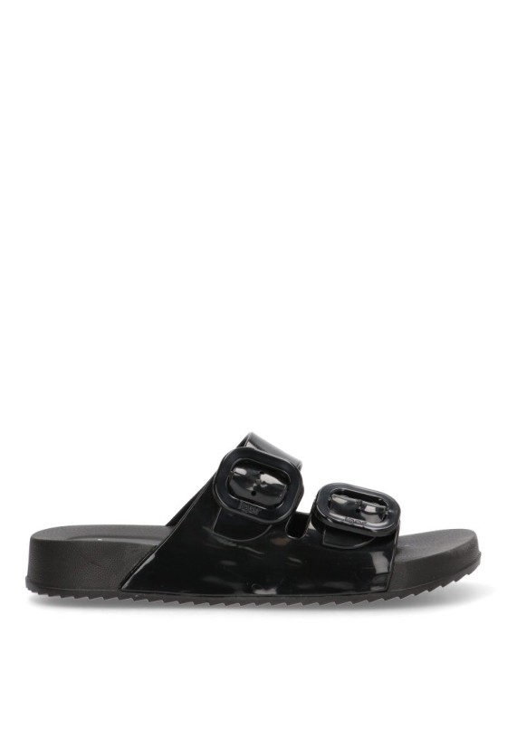 Chanclas sandalias playa mujer IGOR habana brillo  negro