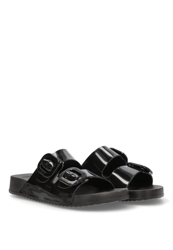 Chanclas sandalias playa mujer IGOR habana brillo  negro
