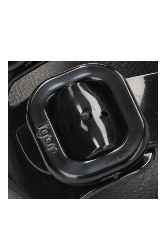 Chanclas sandalias playa mujer IGOR habana brillo  negro