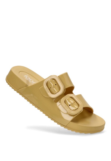 Chanclas sandalias playa mujer IGOR habana brillo  amarillo
