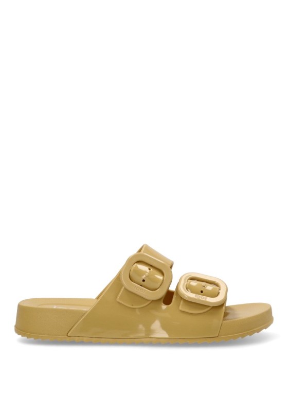 Chanclas sandalias playa mujer IGOR habana brillo  amarillo