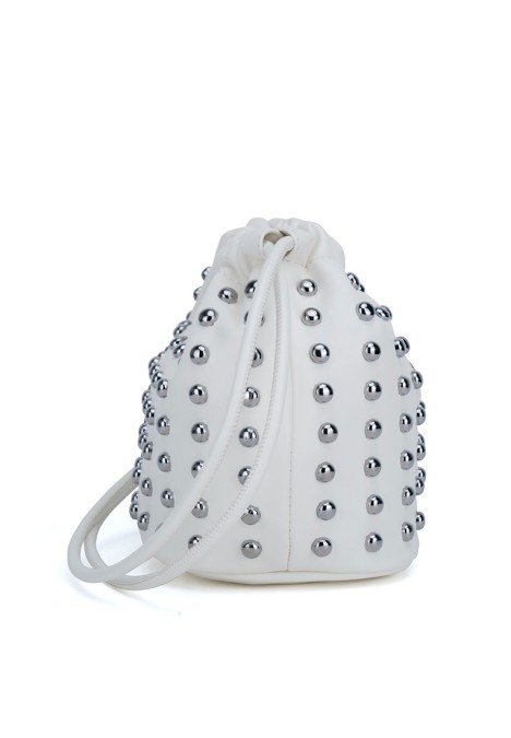Bolso bandolera pequeña mujer LUNA DK turqueta blanco