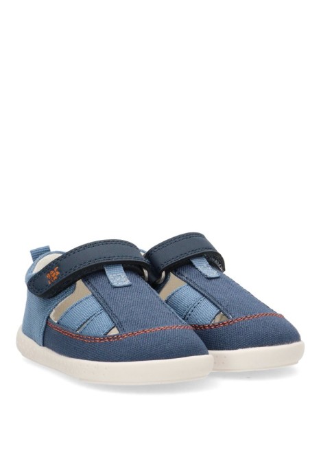 Sandalia barefoot niño GARVALIN 252344 azul – vista lateral