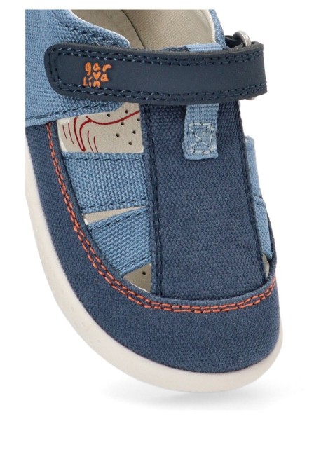Sandalia barefoot niño GARVALIN 252344 azul – vista lateral