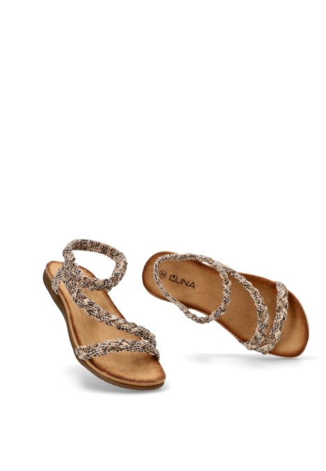 Sandalia mujer Luna Collection 60-1154 beige