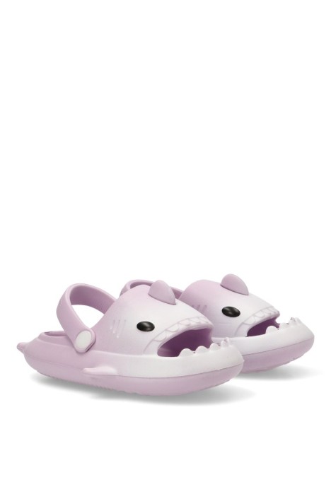 Chanclas tiburón niña lila