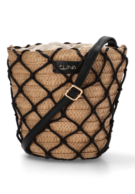Bolso bandolera pequeña mujer Luna Collection sa coma negro