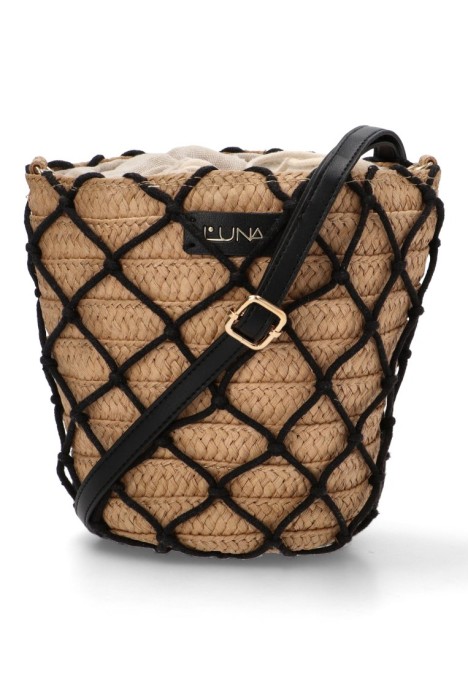 Bolso bandolera pequeña mujer Luna Collection sa coma negro