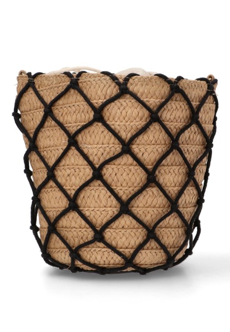 Bolso bandolera pequeña mujer Luna Collection sa coma negro
