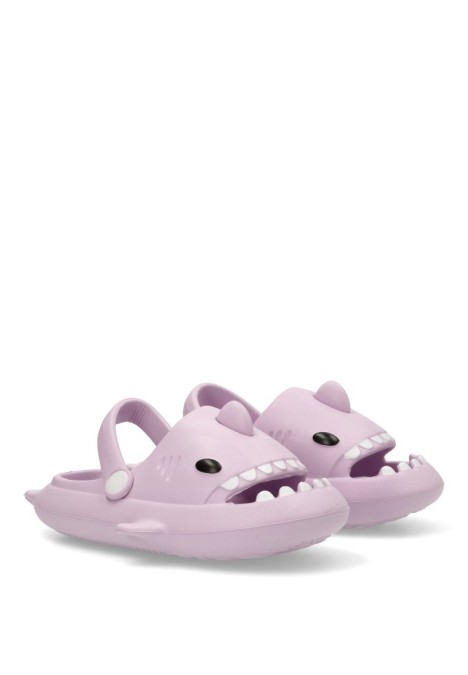 chanclas niña tiburón niña lila