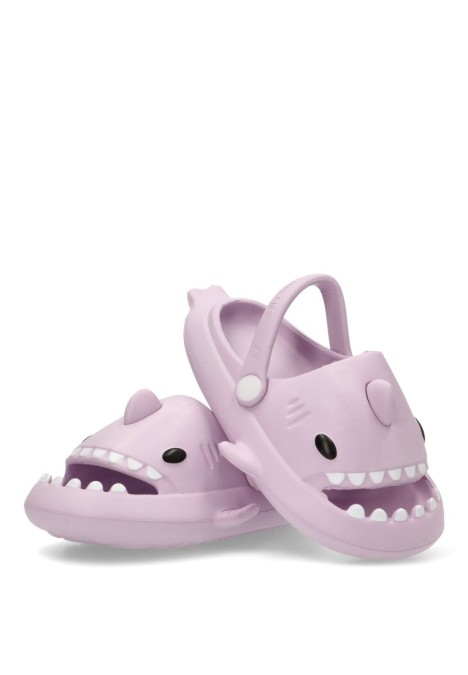 chanclas niña tiburón niña lila