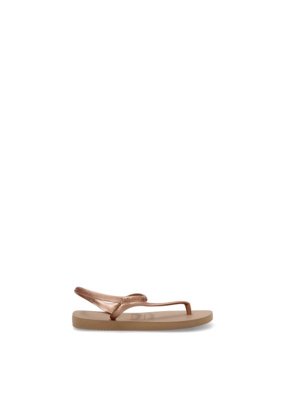 Chanclas sandalias playa de mujer HAVAIANAS 4000039 oro goma suela plana