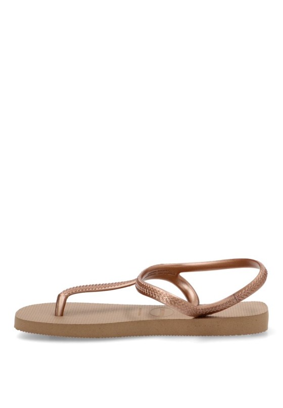 Chanclas sandalias playa de mujer HAVAIANAS 4000039 oro goma suela plana