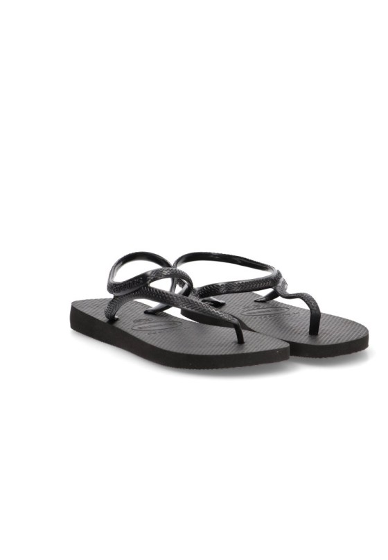 Chanclas sandalias playa de mujer HAVAIANAS 4000039 negro goma suela plana