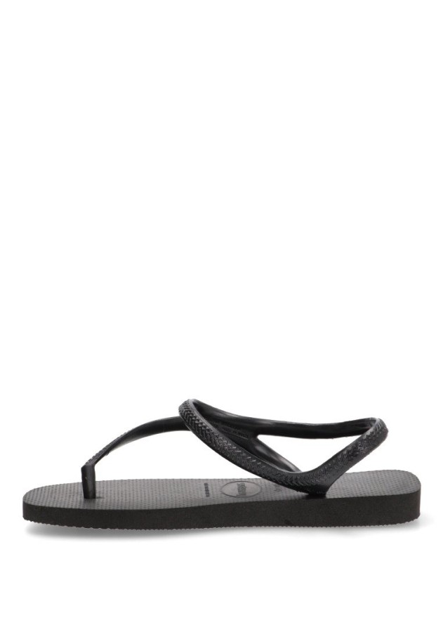 Chanclas sandalias playa de mujer HAVAIANAS 4000039 negro goma suela plana