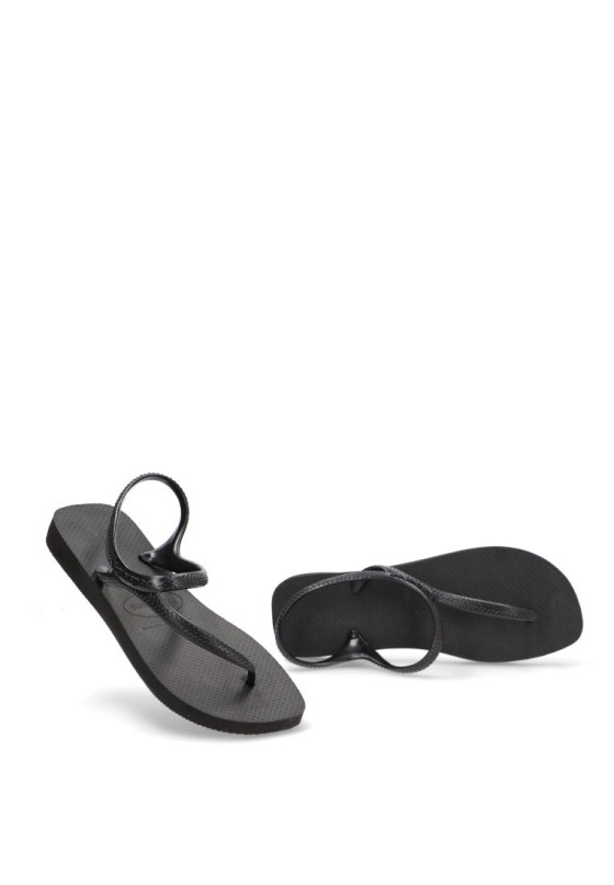 Chanclas sandalias playa de mujer HAVAIANAS 4000039 negro goma suela plana