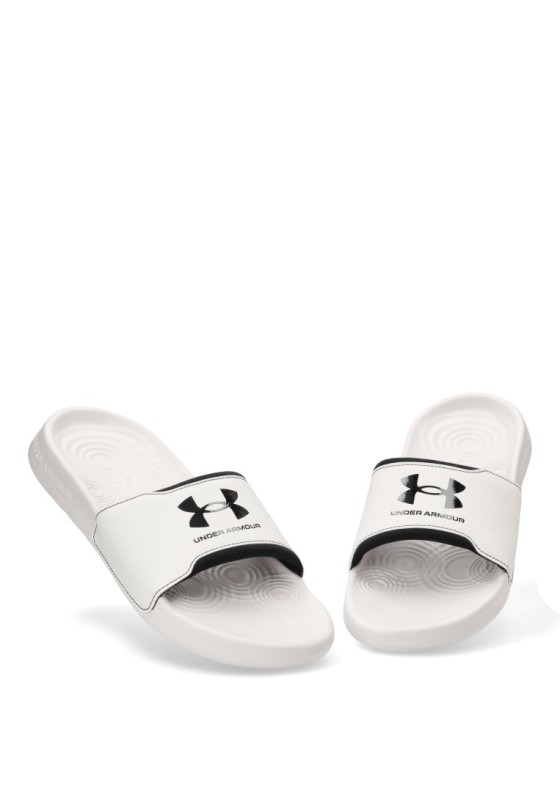 Chanclas sandalias playa de hombre UNDER ARMOUR 3027219 blanco sintetico suela plana