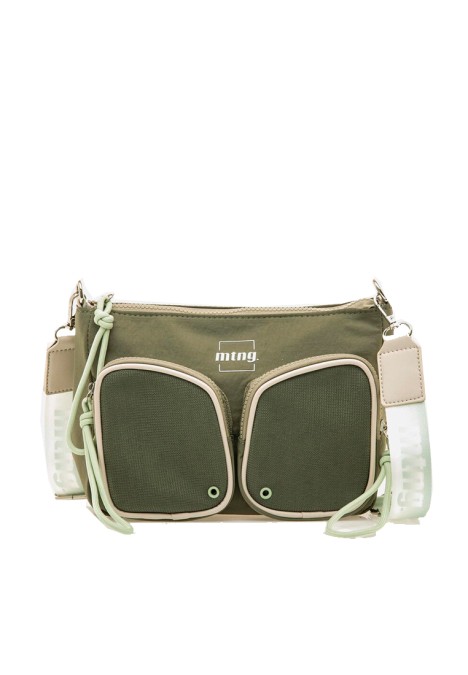 Bolso bandolera pequeña de mujer MUSTANG alpha verde textil  