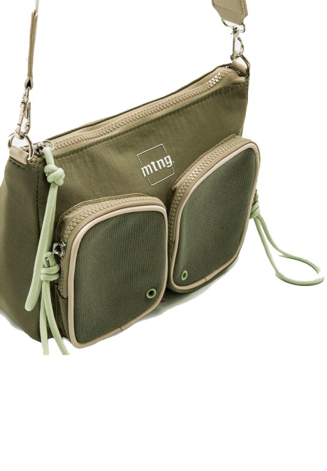 Bolso bandolera pequeña de mujer MUSTANG alpha verde textil  