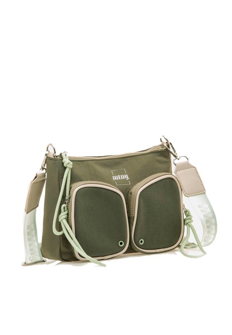 Bolso bandolera pequeña de mujer MUSTANG alpha verde textil  