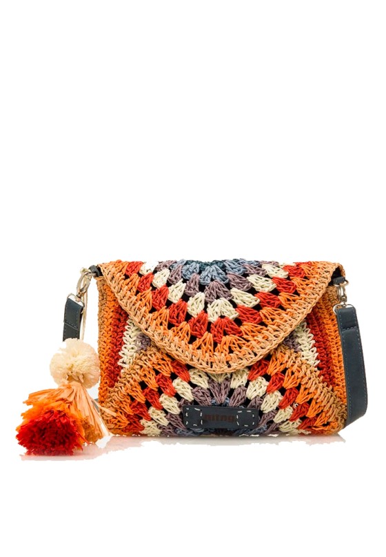 Bolso bandolera pequeña de mujer MUSTANG dari multicolor rafia 
