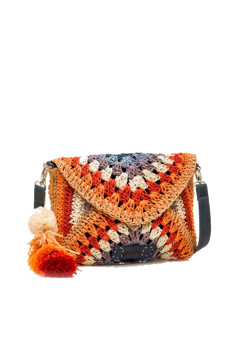 Bolso bandolera pequeña de mujer MUSTANG dari multicolor rafia 