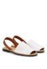 Sandalia de mujer ETIKA 10080 blanco piel suela plana