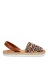 Sandalia de mujer ETIKA 10082 leopardo piel suela plana