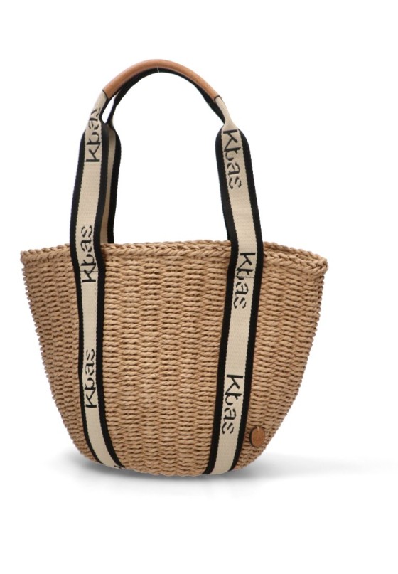 Bolso de mujer KBAS 1472517 taupe rafia 