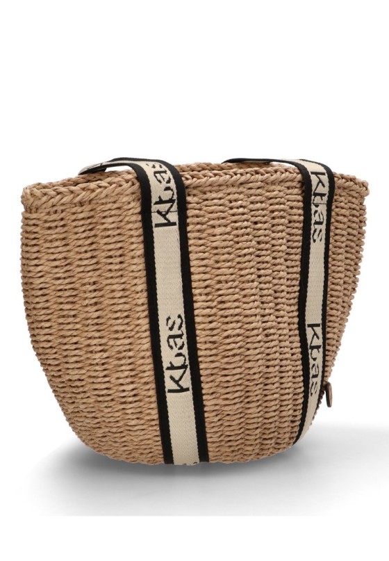 Bolso de mujer KBAS 1472517 taupe rafia 