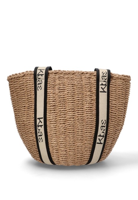 Bolso de mujer KBAS 1472517 taupe rafia 