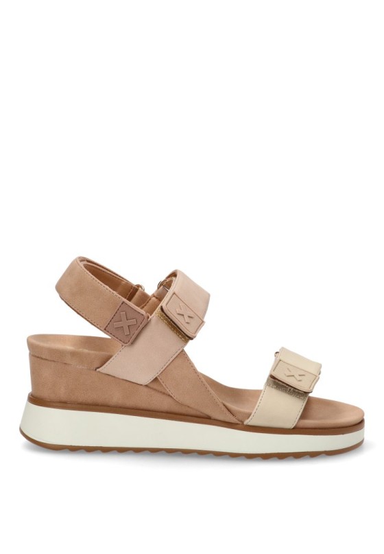 Sandalia de mujer XTI 143848 taupe sintetico cuña media