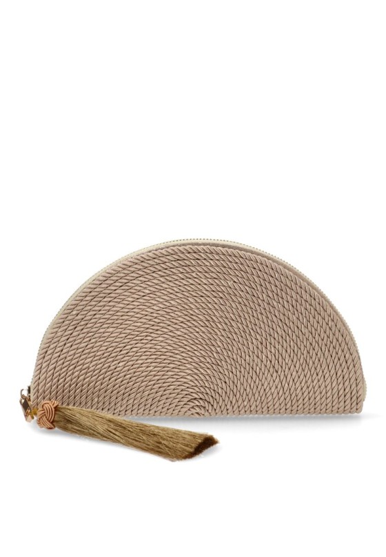 Bolso mano de mujer Luna Collection ast20564 oro textil  