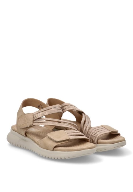 Sandalia de mujer ARMONY 41026 beige sintetico suela plana