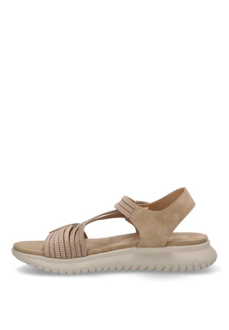 Sandalia de mujer ARMONY 41026 beige sintetico suela plana