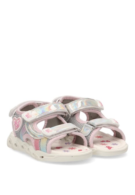Sandalia de niña LUNA KIDS rbsc1384 plata sintetico suela plana