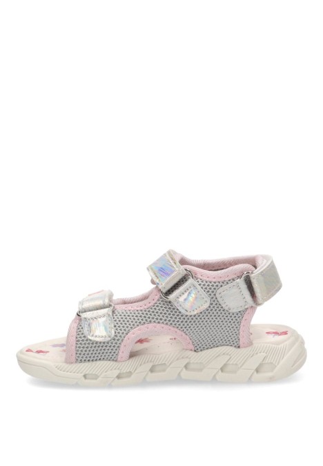 Sandalia de niña LUNA KIDS rbsc1384 plata sintetico suela plana