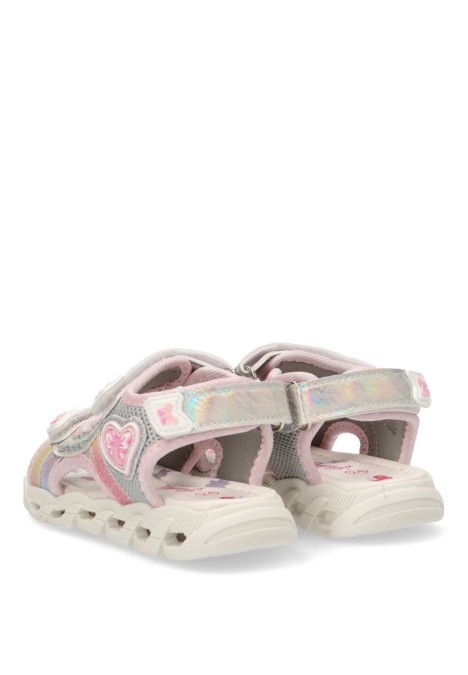Sandalia de niña LUNA KIDS rbsc1384 plata sintetico suela plana