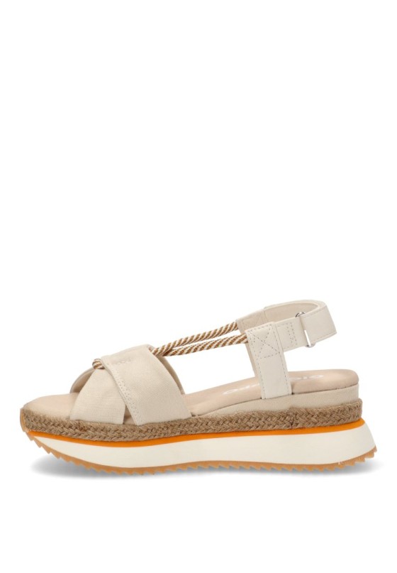 Sandalia de mujer GIOSEPPO ironton beige sintetico cuña media
