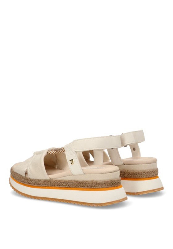 Sandalia de mujer GIOSEPPO ironton beige sintetico cuña media