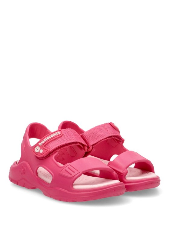 Sandalia de niña BIOMECANICS 232290 fucsia goma suela plana
