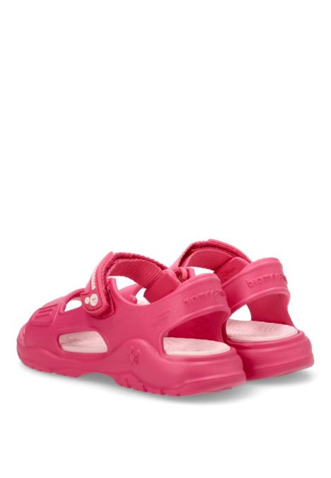 Sandalia de niña BIOMECANICS 232290 fucsia goma suela plana