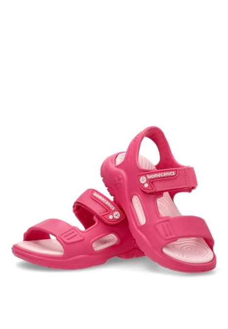Sandalia de niña BIOMECANICS 232290 fucsia goma suela plana