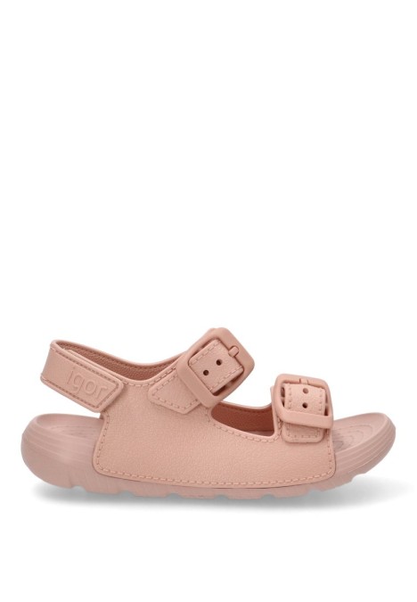 Chanclas sandalias playa de niña IGOR maui rosa goma suela plana