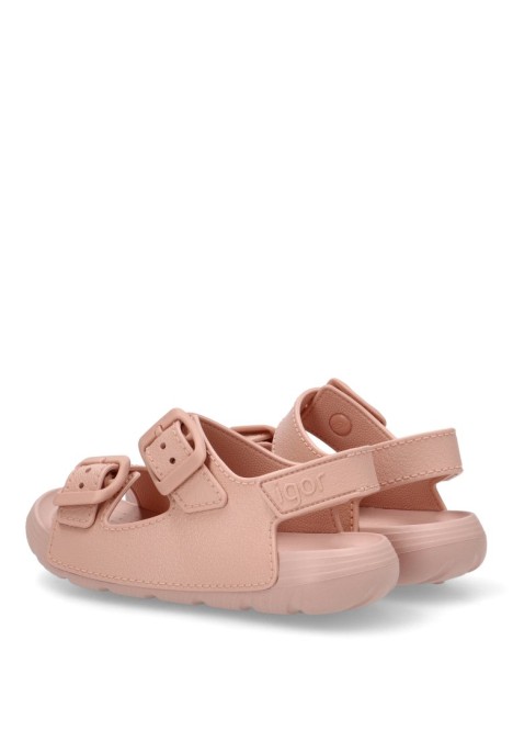 Chanclas sandalias playa de niña IGOR maui rosa goma suela plana