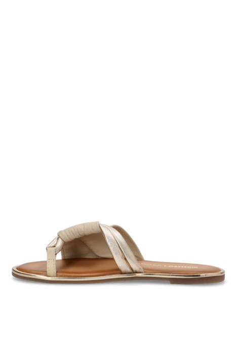 Sandalia de mujer GIOSEPPO whately beige piel suela plana