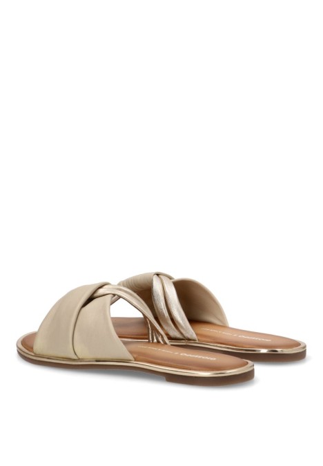 Sandalia de mujer GIOSEPPO whately beige piel suela plana