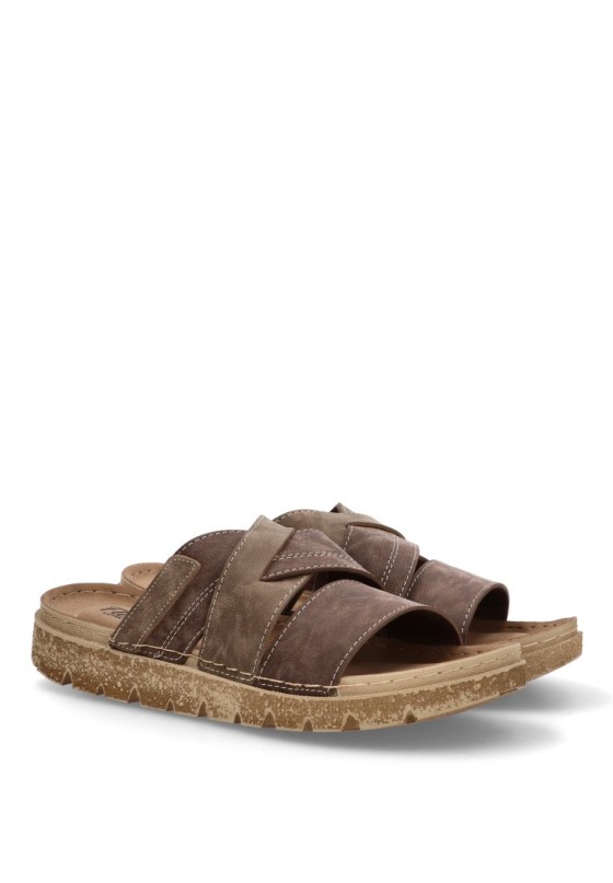 Sandalia de hombre MANLISA  s5107-4837 cuero sintetico suela plana