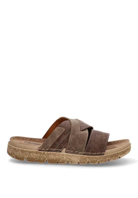 Sandalia de hombre MANLISA  s5107-4837 cuero sintetico suela plana